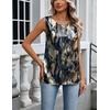 Zeagoo Womens Satin Tank Top Pleated Shoulder Sleeveless Blouse Round Neck Dressy Business Casual Work Office Summer Top(Zr220)