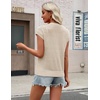 Zeagoo Womens Spring Summer Crochet Tops Cap Sleeve Sweater Vest Hollow Out Pullover Shirts Beach Vacation Clothes(Apricot)
