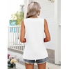 Zeagoo Womens Summer Tank Tops Crew Neck Sleeveless Babydoll Tops Flowy Shirts Loose Fit Tunic Blouses S-3XL(A White)