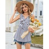 Zeagoo Womens Tank Tops Sleeveless Peplum V Neck Babydoll Casual Flowy Boho Beach Summer Shirts(Floral Dh62)