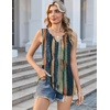 Zeagoo Womens Tank Tops Sleeveless Peplum V Neck Babydoll Casual Flowy Boho Beach Summer Shirts(Print Cx289)
