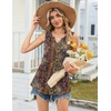 Zeagoo Womens Tank Tops Sleeveless Peplum V Neck Babydoll Casual Flowy Boho Beach Summer Shirts(Print Mz721)