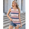 Zeagoo Womens Tank Tops Sleeveless Peplum V Neck Babydoll Casual Flowy Boho Beach Summer Shirts(Stripes Tw669)