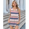 Zeagoo Womens Tank Tops Sleeveless Peplum V Neck Babydoll Casual Flowy Boho Beach Summer Shirts(Stripes Tw669)