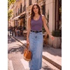 Zeagoo Womens Tank Tops V Neck Ribbed Knit Slim Fitted Basic Sleeveless Tops Casual Summer Clothes 2026(Dark Purple)