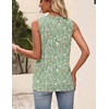 Zeagoo Womens Tops Summer Pleated Sleeveless Tank Top V Neck Dressy Casual Flowy Boho Tunic Shirts(Xh534)