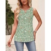 Zeagoo Womens Tops Summer Pleated Sleeveless Tank Top V Neck Dressy Casual Flowy Boho Tunic Shirts(Xh534)