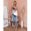 Zeagoo Womens V Neck Camisole Tank Top Strap Sleeveless T Shirt Casual Loose Vest Blouse – S-XXL(Gq45-flag)