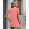 Zeagoo Womens V Neck Tank Tops 2026 Summer Tops Casual Sleeveless Shirts Loose Fit Dressy Business Work Clothes(Coral)