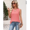 Zeagoo Womens V Neck Tank Tops 2026 Summer Tops Casual Sleeveless Shirts Loose Fit Dressy Business Work Clothes(Coral)