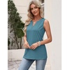 Zeagoo Womens V Neck Tank Tops 2026 Summer Tops Casual Sleeveless Shirts Loose Fit Dressy Business Work Clothes(Turquoise)