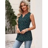 Zeagoo Womens V Neck Tank Tops 2026 Summer Tops Casual Sleeveless Shirts Loose Fit Dressy Business Work Clothes(Xh522-dark Green Floral)