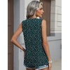 Zeagoo Womens V Neck Tank Tops 2026 Summer Tops Casual Sleeveless Shirts Loose Fit Dressy Business Work Clothes(Xh522-dark Green Floral)