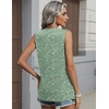 Zeagoo Womens V Neck Tank Tops 2026 Summer Tops Casual Sleeveless Shirts Loose Fit Dressy Business Work Clothes(Xh534-green Flowers)