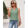 Zeagoo Womens V Neck Tank Tops 2026 Summer Tops Casual Sleeveless Shirts Loose Fit Dressy Business Work Clothes(Xh534-green Flowers)