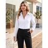 Zeagoo Women’s Wrinkle Free Button Down Shirts Long Sleeve Dress Shirts Collared Business Casual Blouses Tops XS-3XL(A-white)