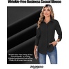 Zeagoo Women’s Wrinkle Free Button Down Shirts Long Sleeve Dress Shirts Collared Business Casual Blouses Tops XS-3XL(Black)