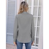 Zeagoo Women’s Wrinkle Free Button Down Shirts Long Sleeve Dress Shirts Collared Business Casual Blouses Tops XS-3XL(Grey)