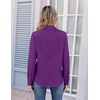 Zeagoo Women’s Wrinkle Free Button Down Shirts Long Sleeve Dress Shirts Collared Business Casual Blouses Tops XS-3XL(Purple)