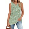 Zeagoo Womens Tops Summer Pleated Sleeveless Tank Top V Neck Dressy Casual Flowy Boho Tunic Shirts(Xh534)