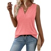 Zeagoo Womens V Neck Tank Tops 2026 Summer Tops Casual Sleeveless Shirts Loose Fit Dressy Business Work Clothes(Coral)