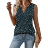 Zeagoo Womens V Neck Tank Tops 2026 Summer Tops Casual Sleeveless Shirts Loose Fit Dressy Business Work Clothes(Xh522-dark Green Floral)