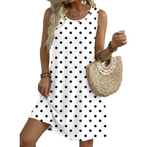 Zeagoo Summer Dresses for Women 2026 Sleeveless Casual Floral Tshirt Sundress with Pockets Loose Tank Beach Dress(Jh592)