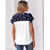Zeagoo Women Tops Summer Short Sleeve T Shirts V Neck Dressy Casual Work Blouses Fashion Boho Clothes S-3XL(Gq39)
