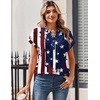 Zeagoo Women Tops Summer Short Sleeve T Shirts V Neck Dressy Casual Work Blouses Fashion Boho Clothes S-3XL(Gq41)