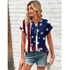 Zeagoo Women Tops Summer Short Sleeve T Shirts V Neck Dressy Casual Work Blouses Fashion Boho Clothes S-3XL(Gq41)