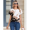 Zeagoo Womens Tops Short Sleeve Cute Summer Blouses Crew Neck Dressy Casual T Shirts Work Clothes S-2XL(Bf347-pattern)