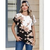 Zeagoo Womens Tops Short Sleeve Cute Summer Blouses Crew Neck Dressy Casual T Shirts Work Clothes S-2XL(Bf347-pattern)