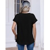 Zeagoo Womens Tops Short Sleeve Cute Summer Blouses Crew Neck Dressy Casual T Shirts Work Clothes S-2XL(Black)