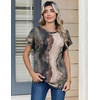 Zeagoo Womens Tops Short Sleeve Cute Summer Blouses Crew Neck Dressy Casual T Shirts Work Clothes S-2XL(Cx278-multicolored)