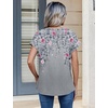 Zeagoo Womens Tops Short Sleeve Cute Summer Blouses Crew Neck Dressy Casual T Shirts Work Clothes S-2XL(Hf36-grey)