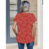 Zeagoo Womens Tops Short Sleeve Cute Summer Blouses Crew Neck Dressy Casual T Shirts Work Clothes S-2XL(Jh590-red)