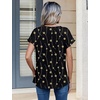 Zeagoo Womens Tops Short Sleeve Cute Summer Blouses Crew Neck Dressy Casual T Shirts Work Clothes S-2XL(Jh601-black)