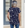 Zeagoo Womens Tops Short Sleeve Cute Summer Blouses Crew Neck Dressy Casual T Shirts Work Clothes S-2XL(Sf180-navy)