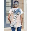 Zeagoo Womens Tops Short Sleeve Cute Summer Blouses Crew Neck Dressy Casual T Shirts Work Clothes S-2XL(Sf311-pattern)