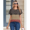 Zeagoo Womens Tops Short Sleeve Cute Summer Blouses Crew Neck Dressy Casual T Shirts Work Clothes S-2XL(Xh553-flowers)