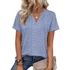 Zeagoo Womens Tops Short Sleeve Summer V Neck Shirts Work Blouses Business Outfits Fashion Clothing(Striped 273)
