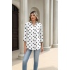 Zeagoo Button Down Shirts for Women 3/4 Length Sleeve Work Tops V Neck Shirts Dressy Casual Business Blouses with Pocket(Jh592)