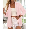 Zeagoo Button Down Shirts for Women 3/4 Sleeve Tops V Neck Collared Blouses Business Casual Outfits(Pink)