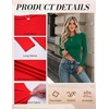 Zeagoo Women Long Sleeve Shirts Fitted Going Out Tops Crop Basic Tee Casual Work Clothes Trendy Fall Outfits XS-XL(Green)