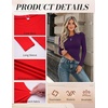 Zeagoo Women Long Sleeve Shirts Fitted Going Out Tops Crop Basic Tee Casual Work Clothes Trendy Fall Outfits XS-XL(Purple)