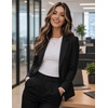 Zeagoo Women Long Sleeve Shirts Fitted Going Out Tops Crop Basic Tee Casual Work Clothes Trendy Fall Outfits XS-XL(White)