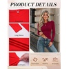Zeagoo Women Long Sleeve Shirts Fitted Going Out Tops Crop Basic Tee Casual Work Clothes Trendy Fall Outfits XS-XL(Wine Red)