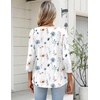 Zeagoo Womens 3/4 Length Sleeve Tops V Neck Dressy Casual T Shirts Pleated Business Work Blouses Basic Tees S-3XL(Bf290)