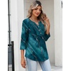 Zeagoo Womens 3/4 Length Sleeve Tops V Neck Dressy Casual T Shirts Pleated Business Work Blouses Basic Tees S-3XL(Cx287)