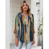 Zeagoo Womens 3/4 Length Sleeve Tops V Neck Dressy Casual T Shirts Pleated Business Work Blouses Basic Tees S-3XL(Cx289)